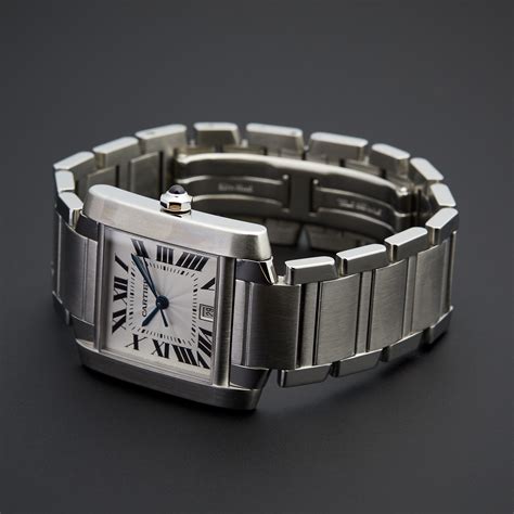 cartier tank francaise with diamonds|cartier tank francaise large automatic.